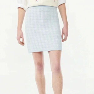 Free Assembly Women’s Light Blue Tweed Knit Pencil Skirt Medium